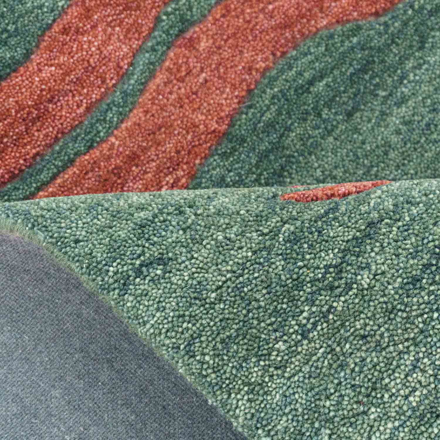 Tessellate-Green Hand Tufted Woolen Rug By Eeshaan Kashyap