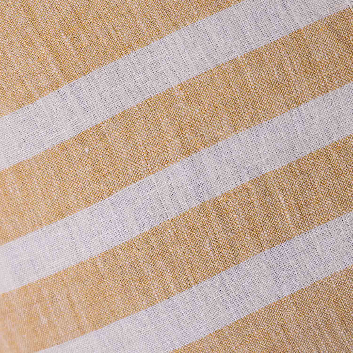 Shine Striped Linen Cushion Cover with Fringe