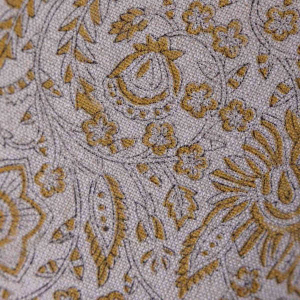 Maya linen digital printed lumbar cushion cover by Obeetee - texture detail