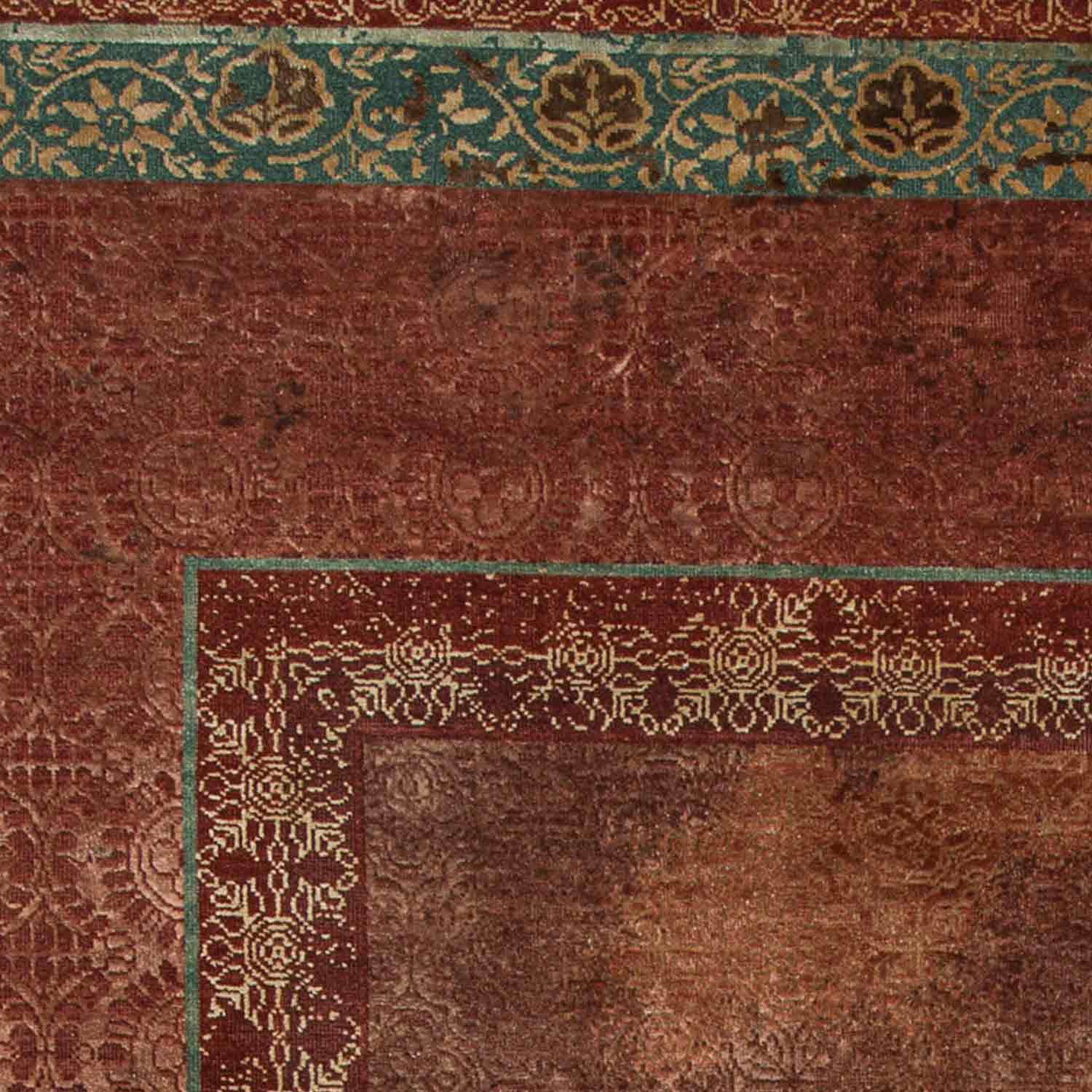 Caftan Hand Knotted Silk Rug by Tarun Tahiliani