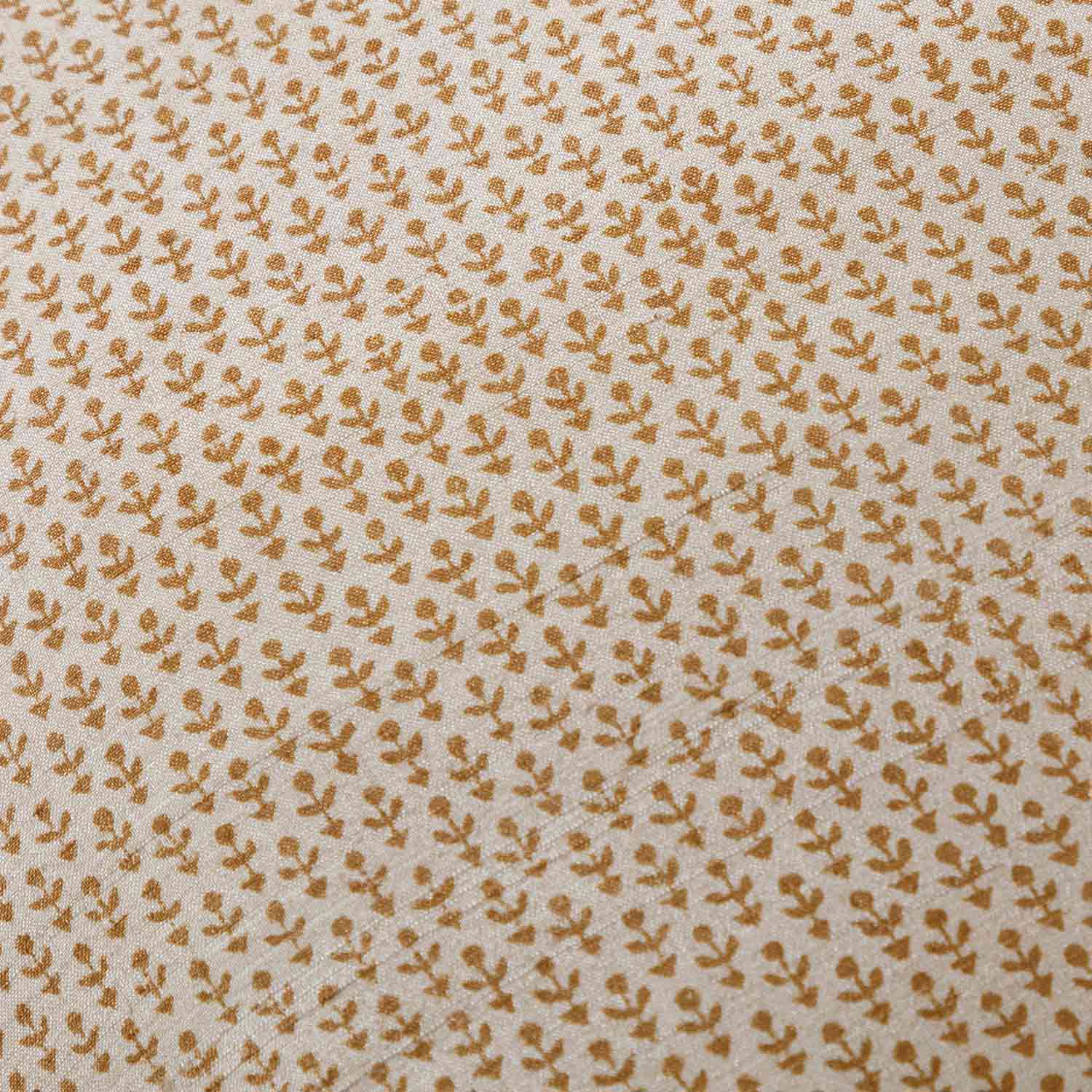 Nilay Silk Block Printed, Gold Embroidered Cushion Cover