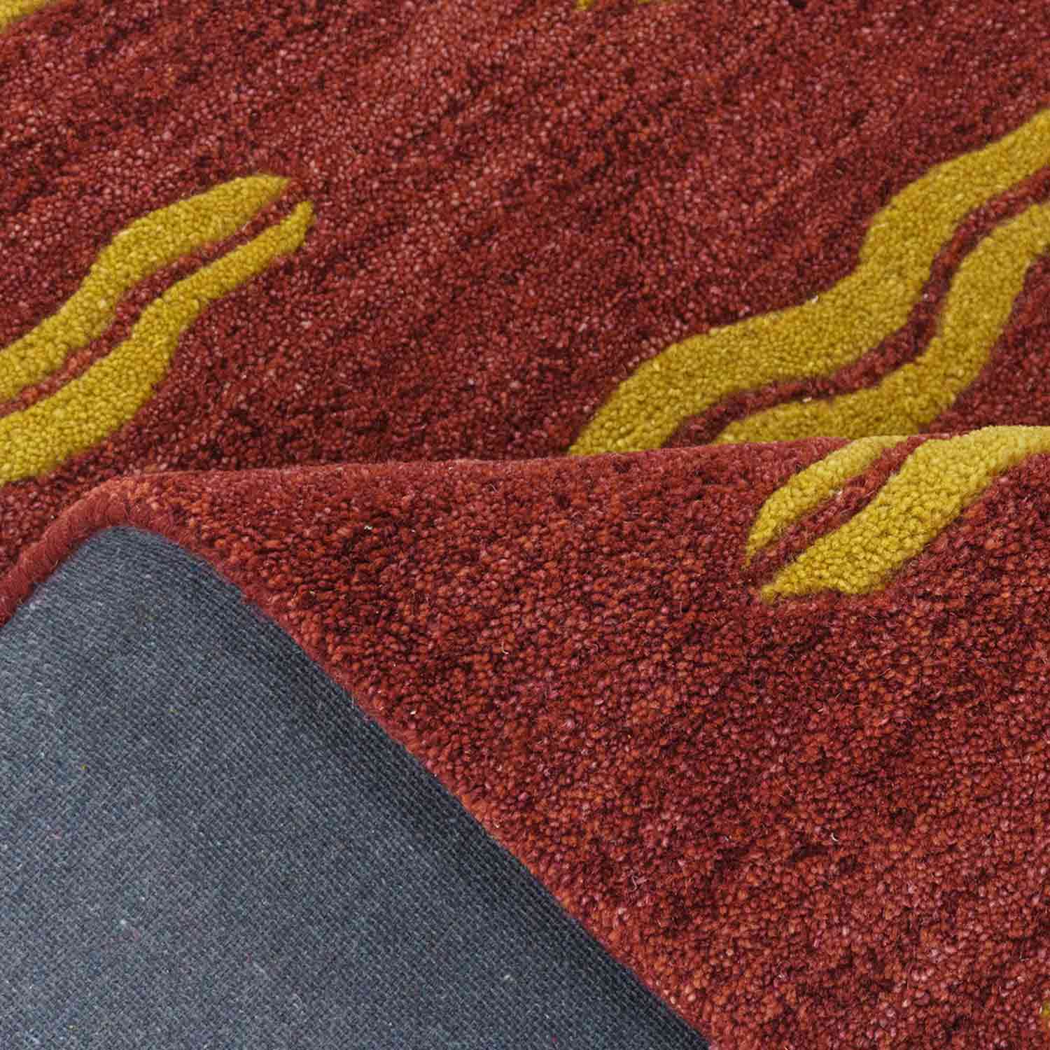 Tessellate- Rust Hand Tufted Woolen Rug By Eeshan Kashyap