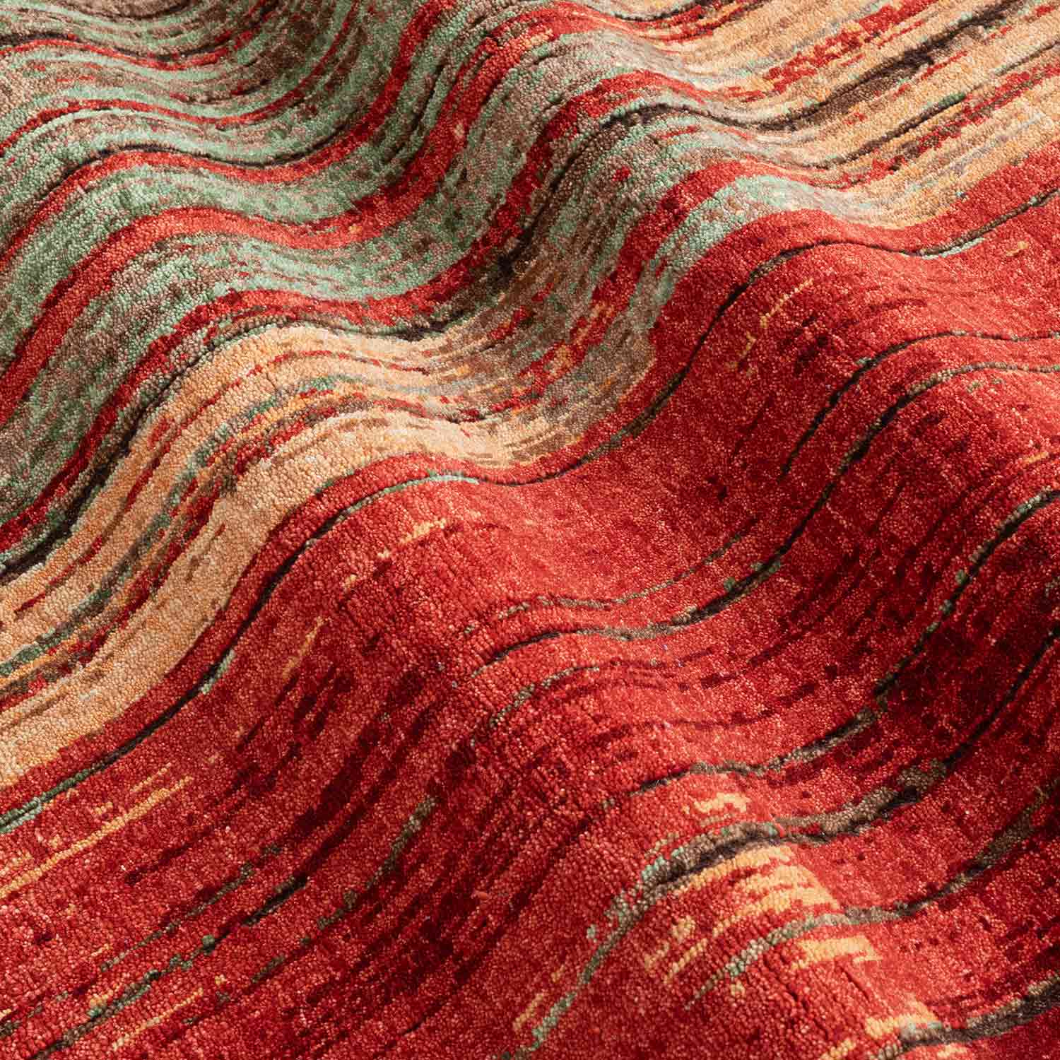 Navrang Hand Knotted Woollen And Silk Rug