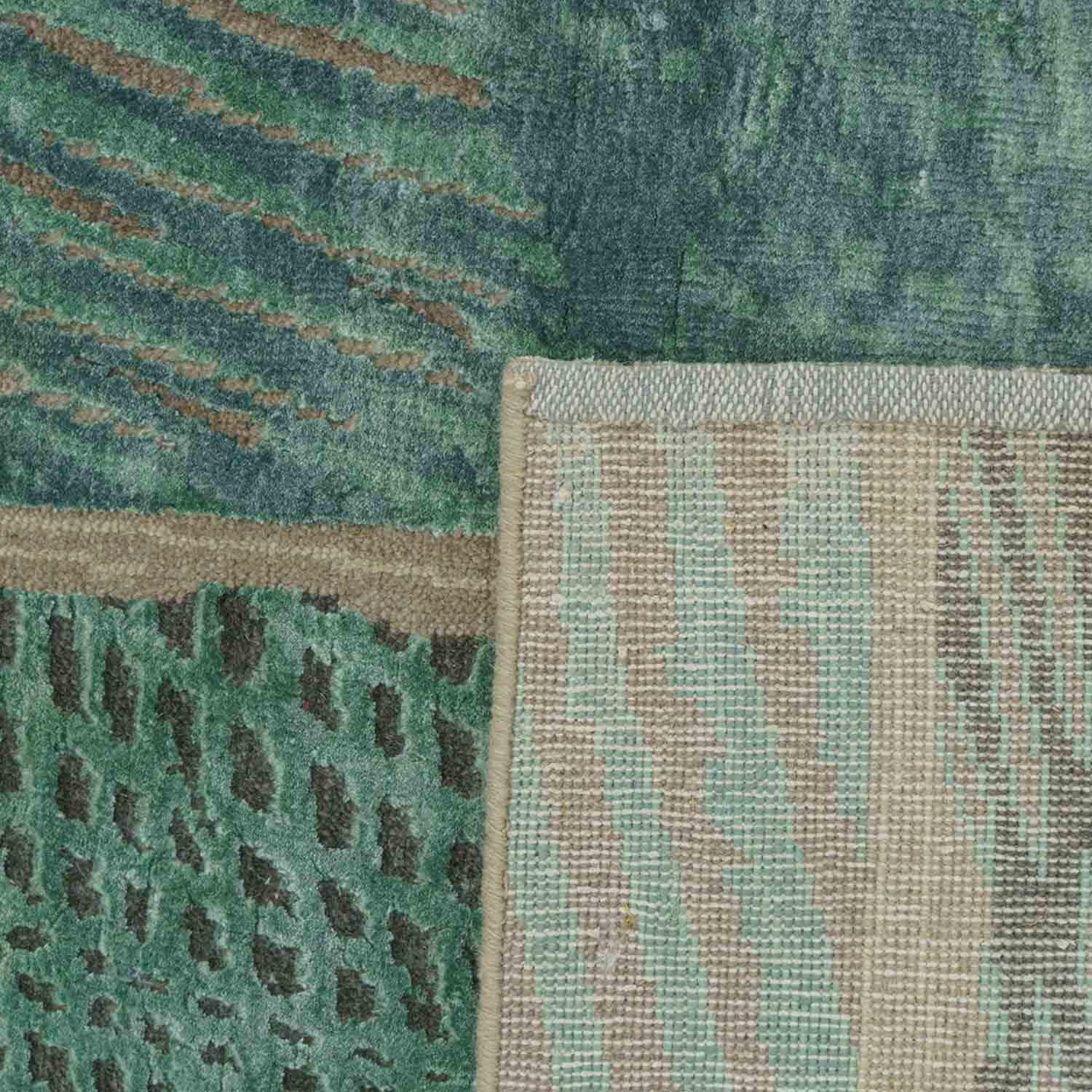 Vena Tera Hand Knotted Woollen And Viscose Rug