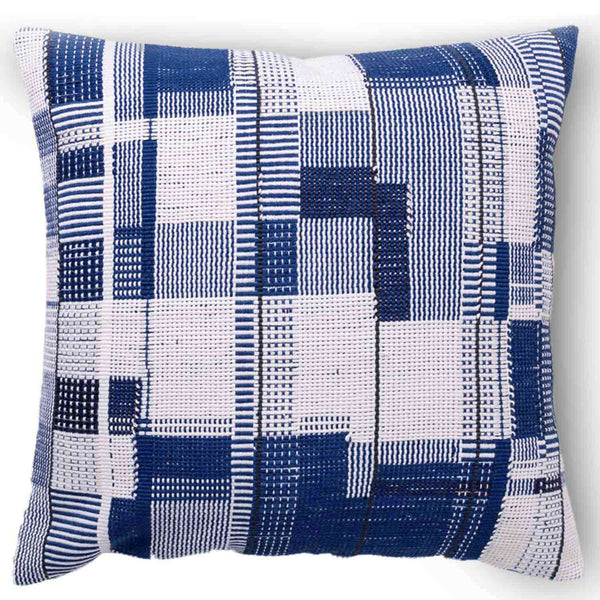 Satsuk hand woven cotton cushion cover by Obeetee - angle view