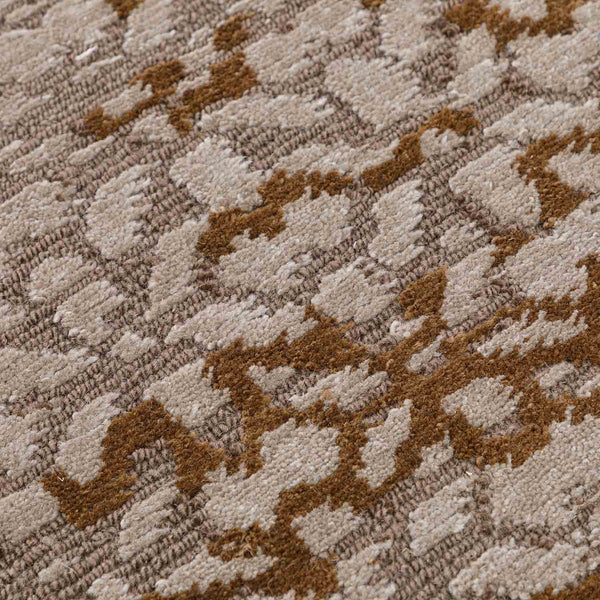 Water Force hand knotted woollen rug by Obeetee - angle view