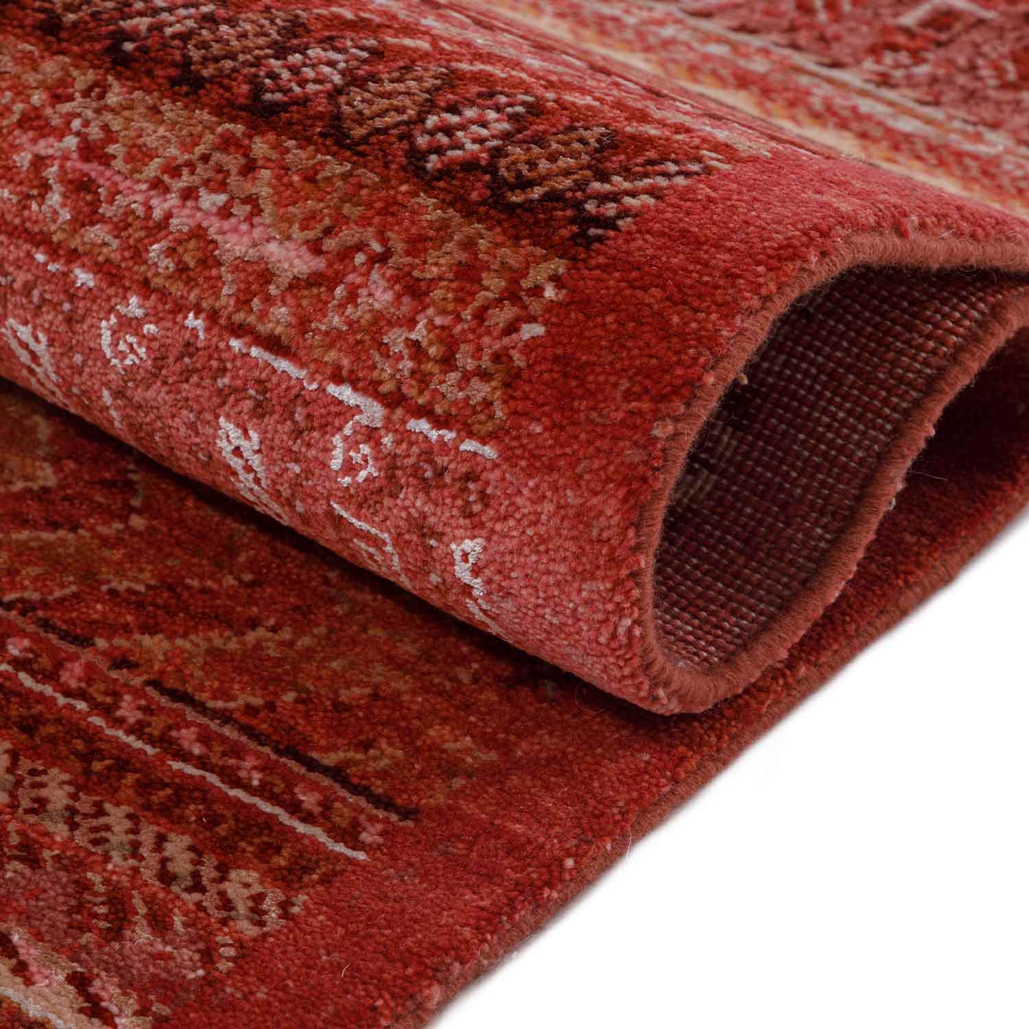 Sindoori Hand Knotted Woollen And Viscose Rug By Tarun Tahiliani