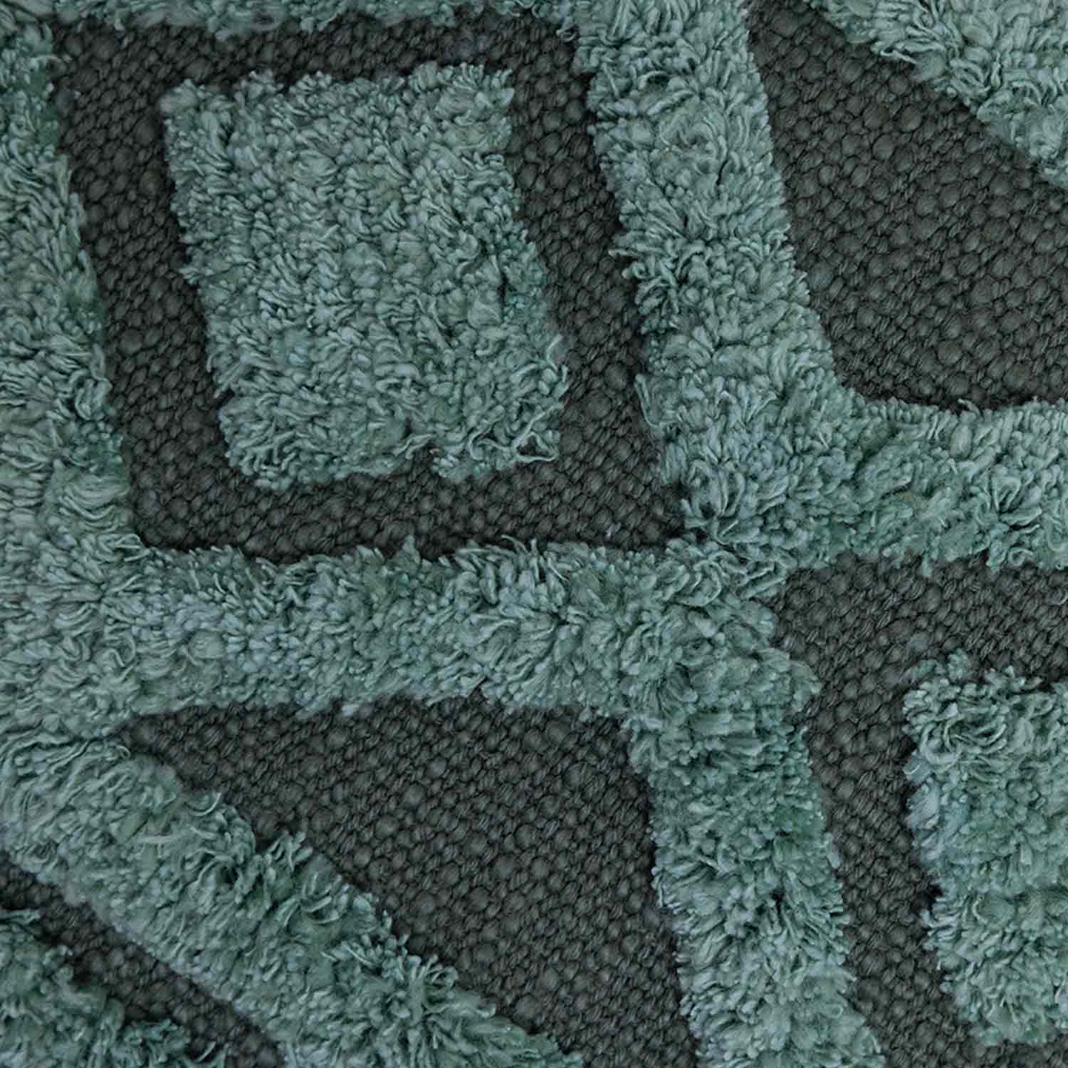 Crest Cotton Slub and Tufted Embroidered Cushion Cover