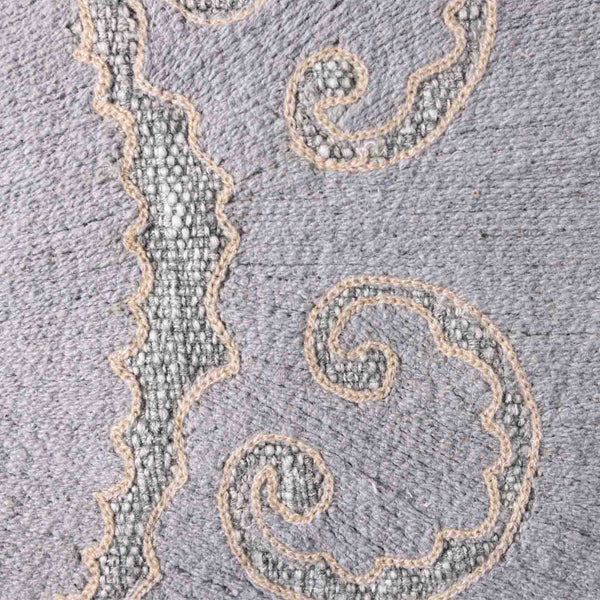 Shenai embroidered cotton cushion cover by Obeetee - texture detail