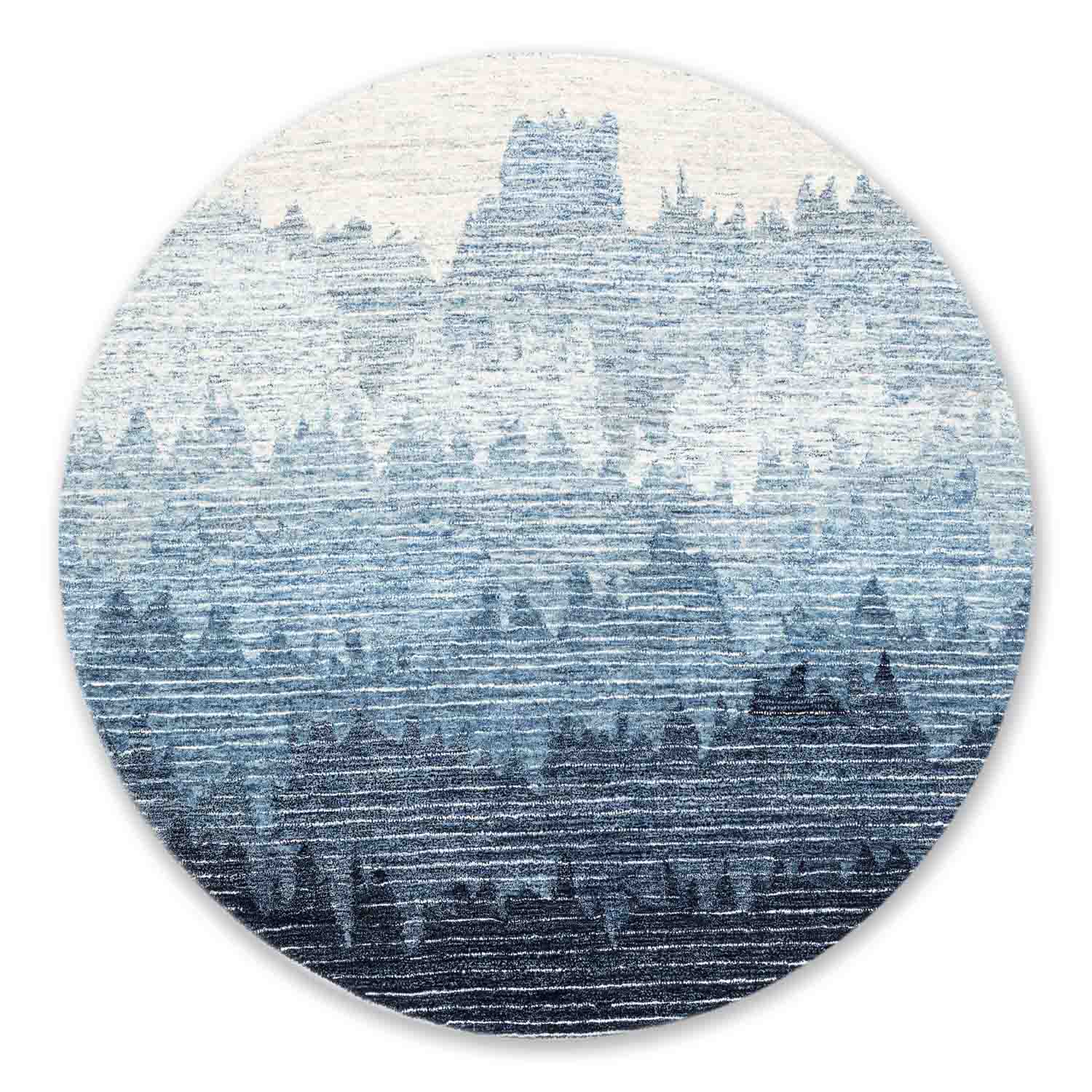 Ocean Hand Tufted Woollen Round Rug