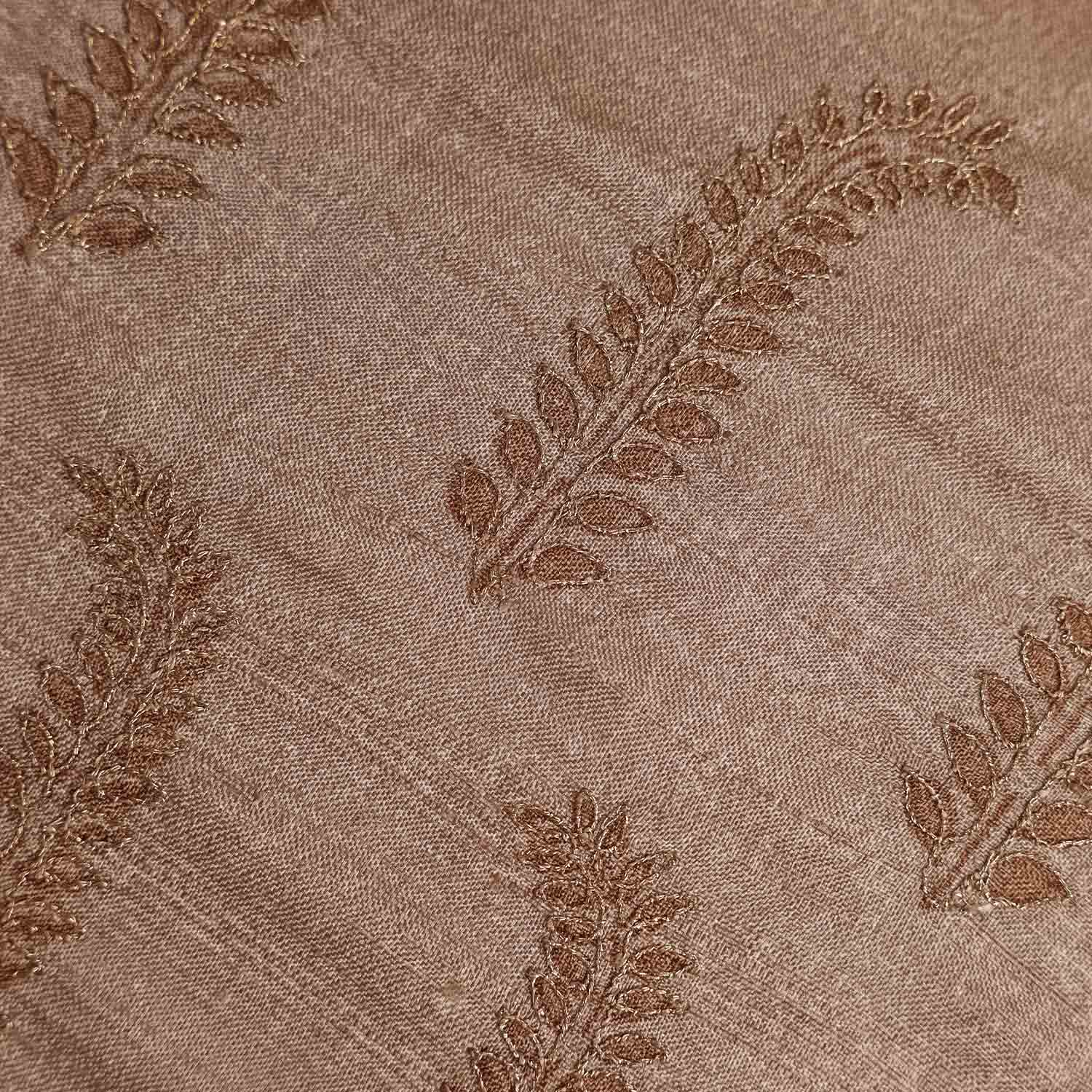 Ashoka Silk block printed and gold embroidery Cushion Cover