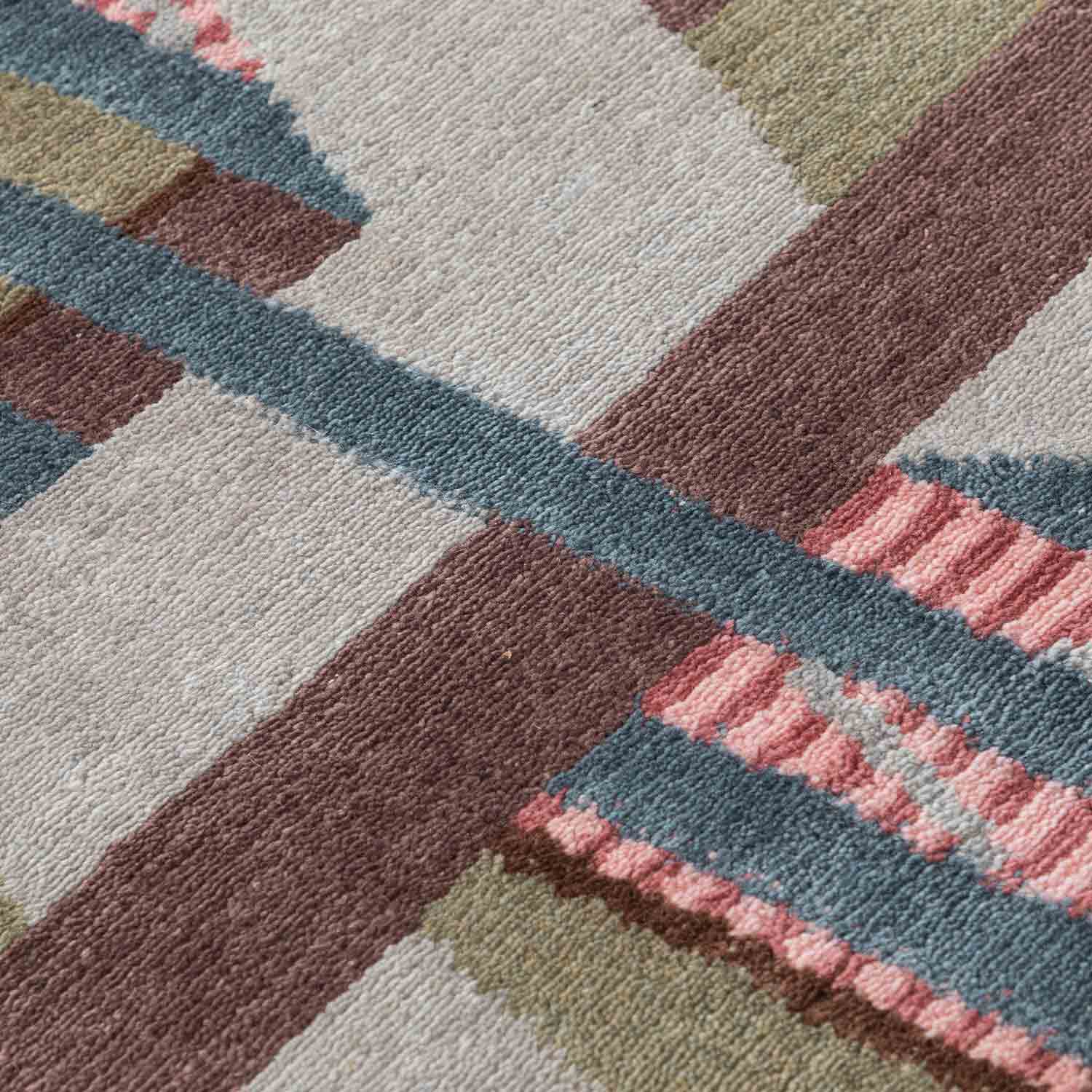 X And Y Hand Knotted Wool Rug By Shripal Munshi