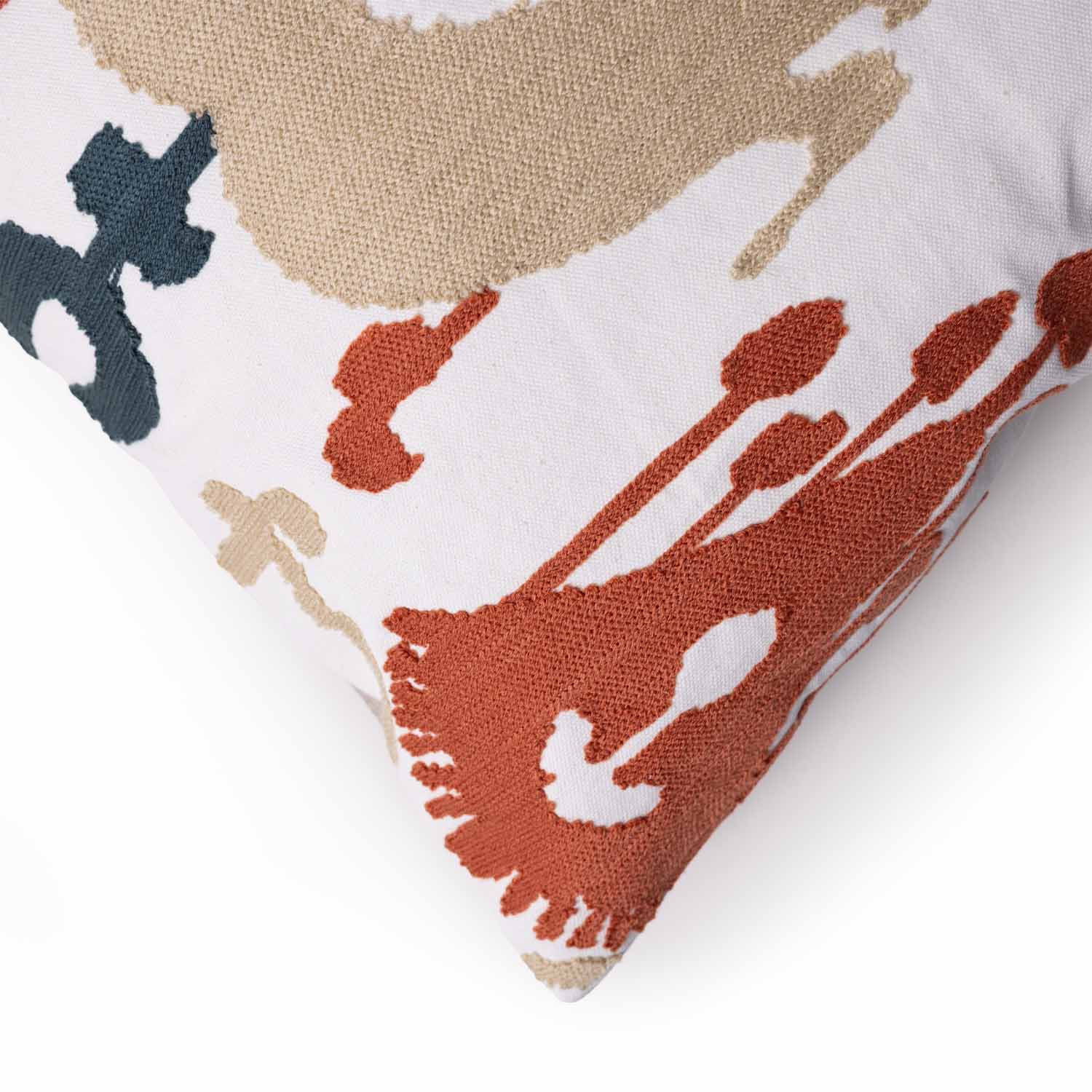 Tempest Embroidered Cotton Cushion Cover