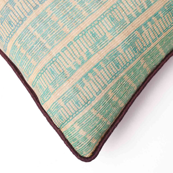 Mezzara Tassar silk digital printed cushion cover by Mariella Ienna for Obeetee - alternate angle