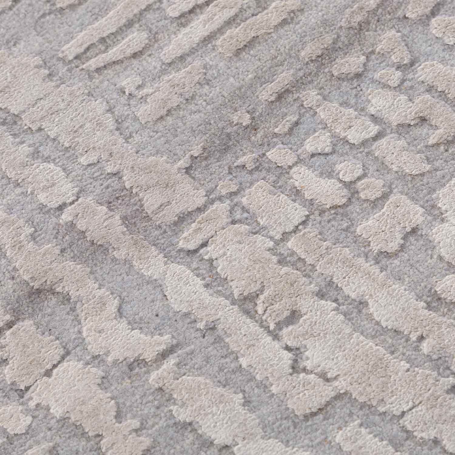 Slate Hand Knotted Woollen And Silk Rug