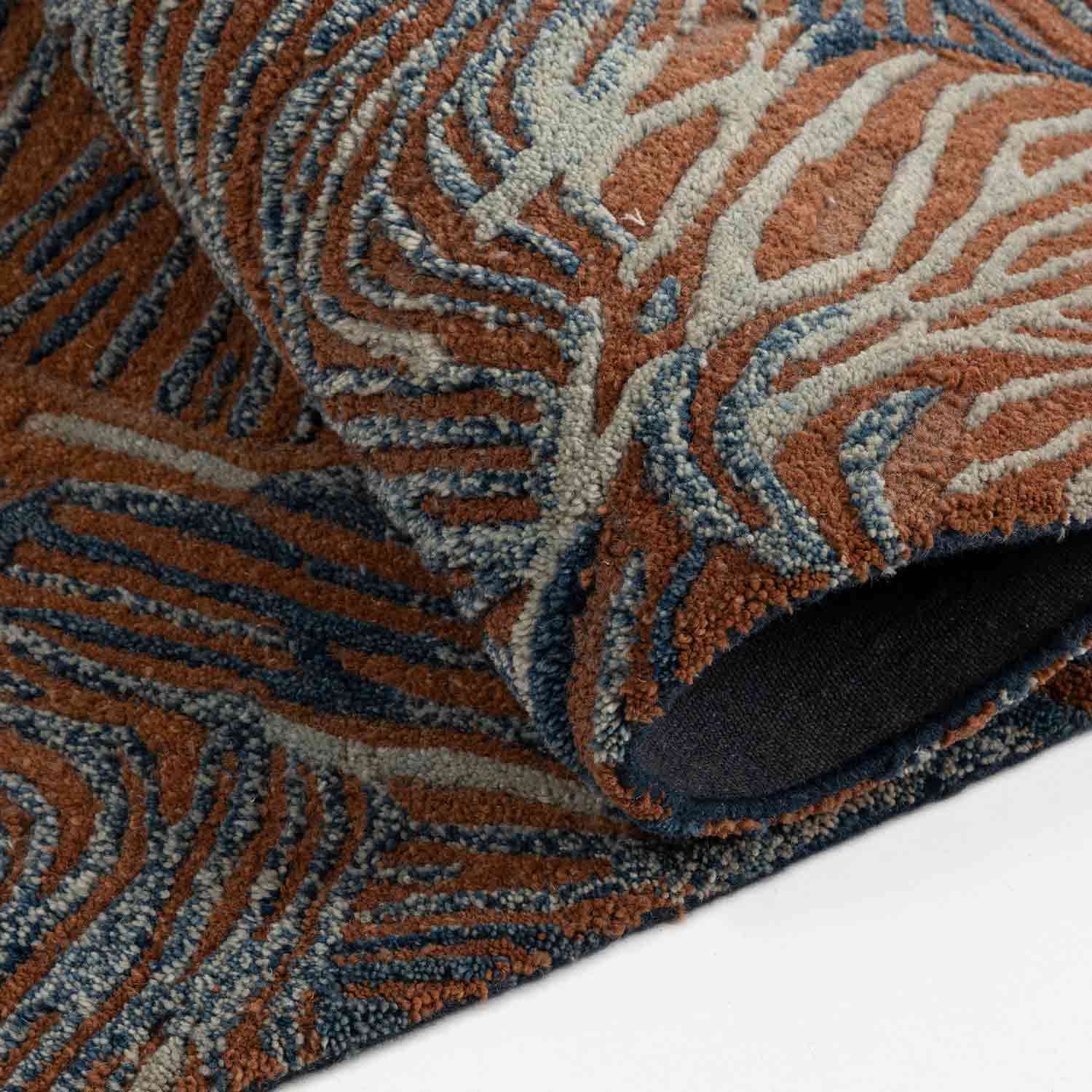 Deep Coral Hand Tufted Woollen Rug