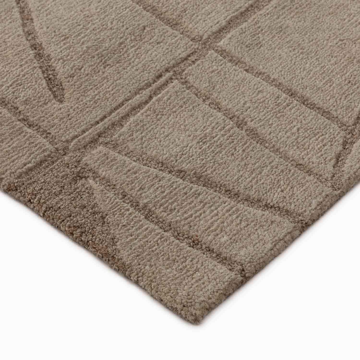 Gridlines Hand Tufted Woollen And Viscose Rug