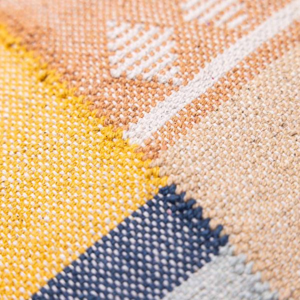Tribecca woven stripe cotton chambray cushion cover by Obeetee - texture detail