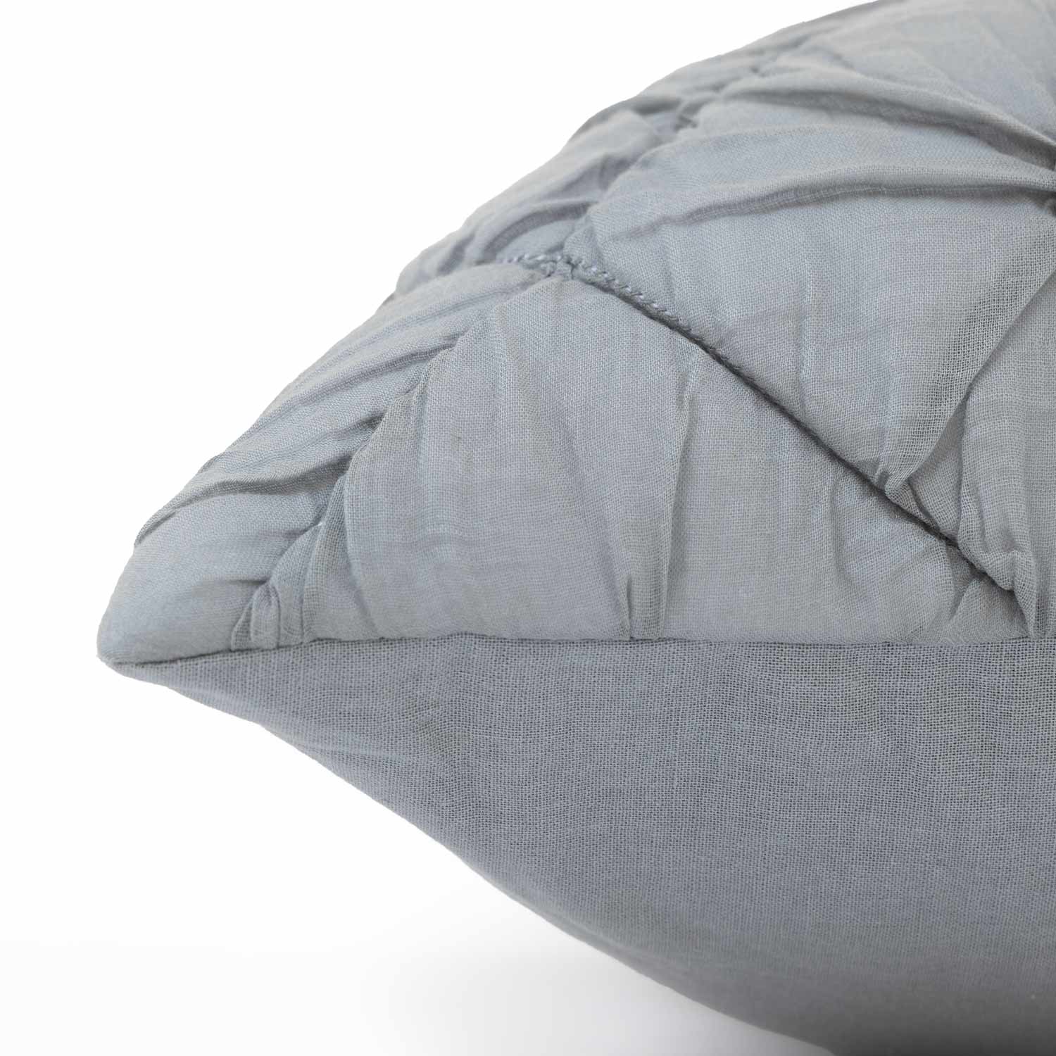 Cotton Embroidered and hand quilted Nirvasa Lumbar Cushion Cover