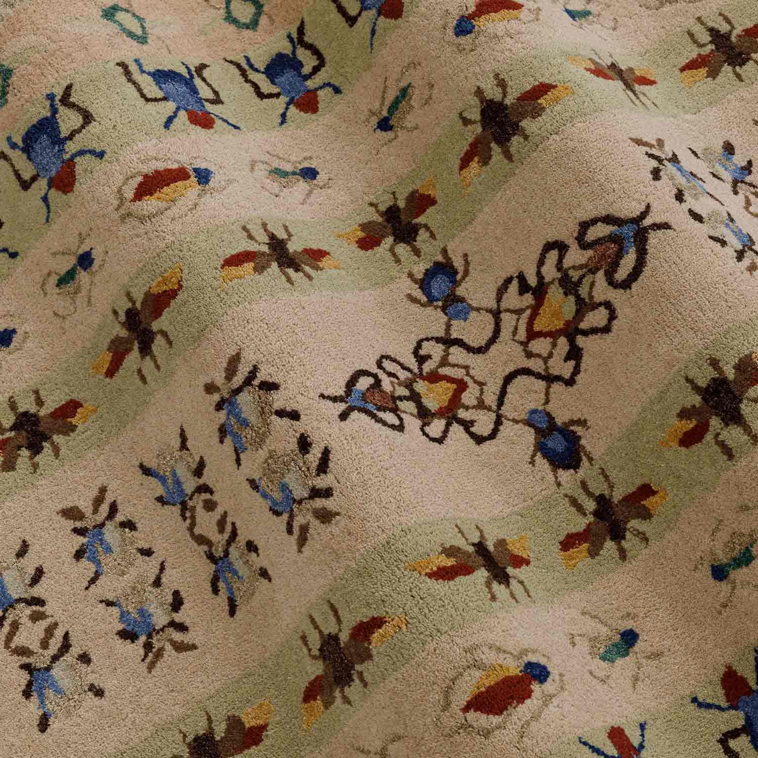 Blush Mosaic Hand Tufted Woollen And Viscose Rug By Varun Rana