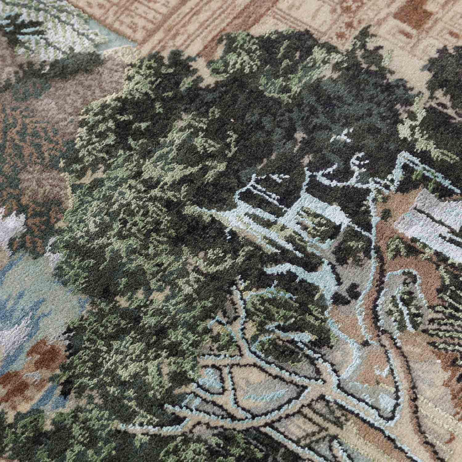 Journey Within Hand Knotted Woollen And Viscose Rug By Anita Dalmia