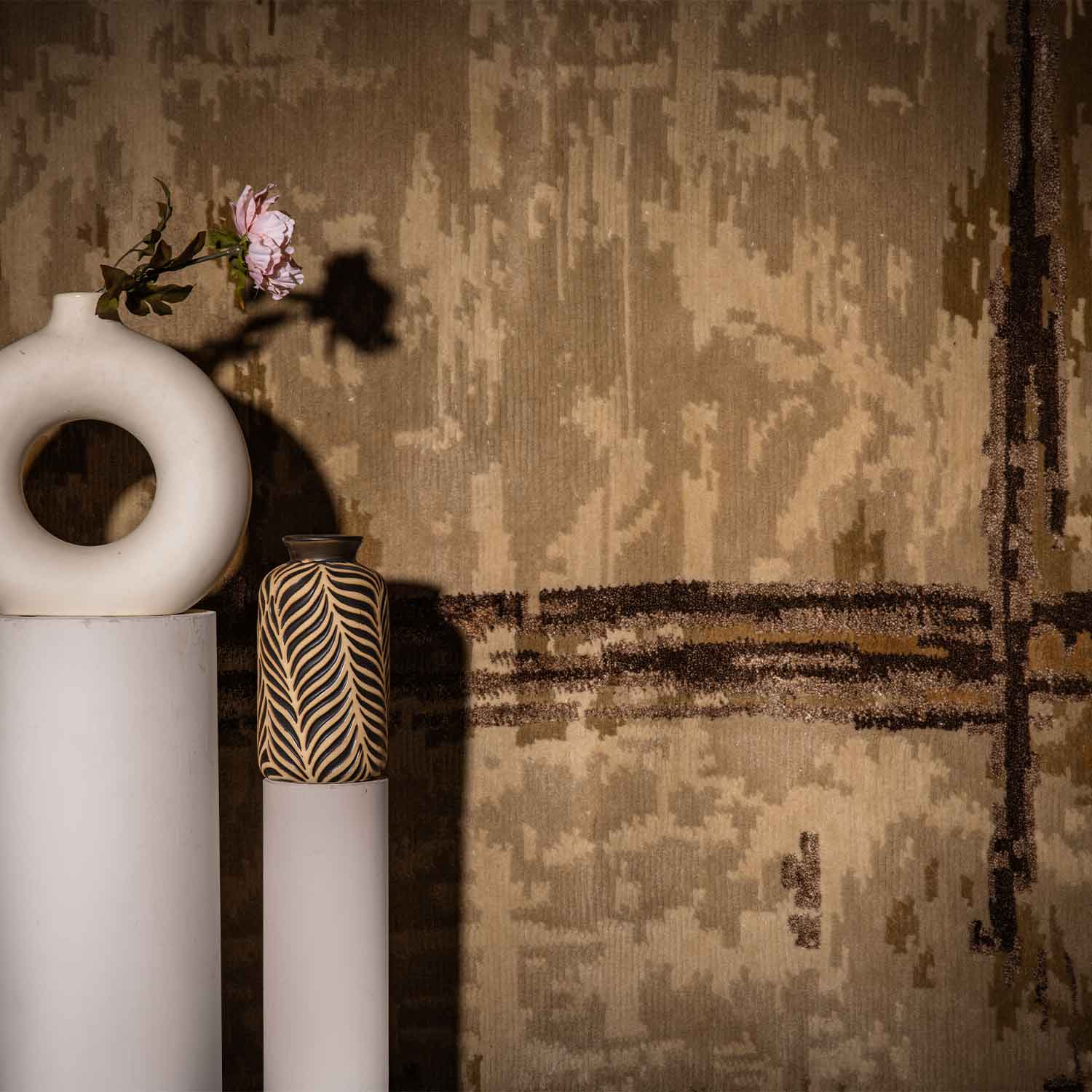 Soliscape Hand Knotted Woollen And Viscose Rug