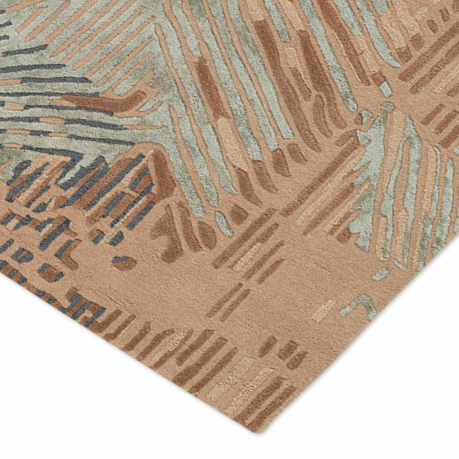 Chestnut Hand Tufted Wool And Viscose Rug