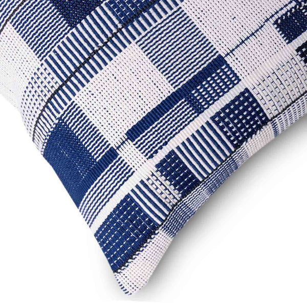 Satsuk hand woven cotton cushion cover by Obeetee - detail view
