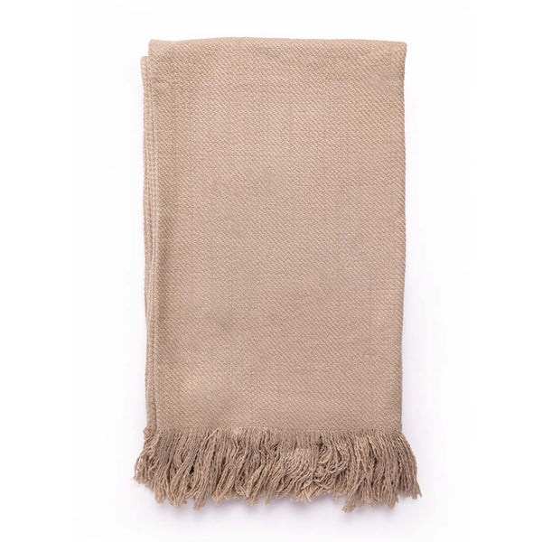 Boucle cotton dobby throw by Obeetee - folded view