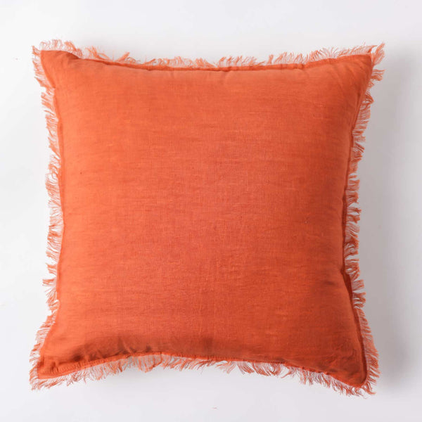 Bricks Mul cotton solid cushion cover by Obeetee - detail view