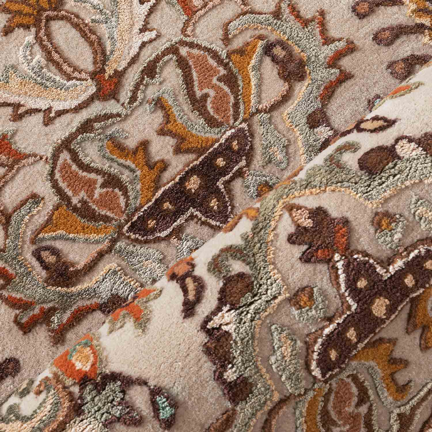 Negin Hand Tufted Woollen And Viscose Round Rug