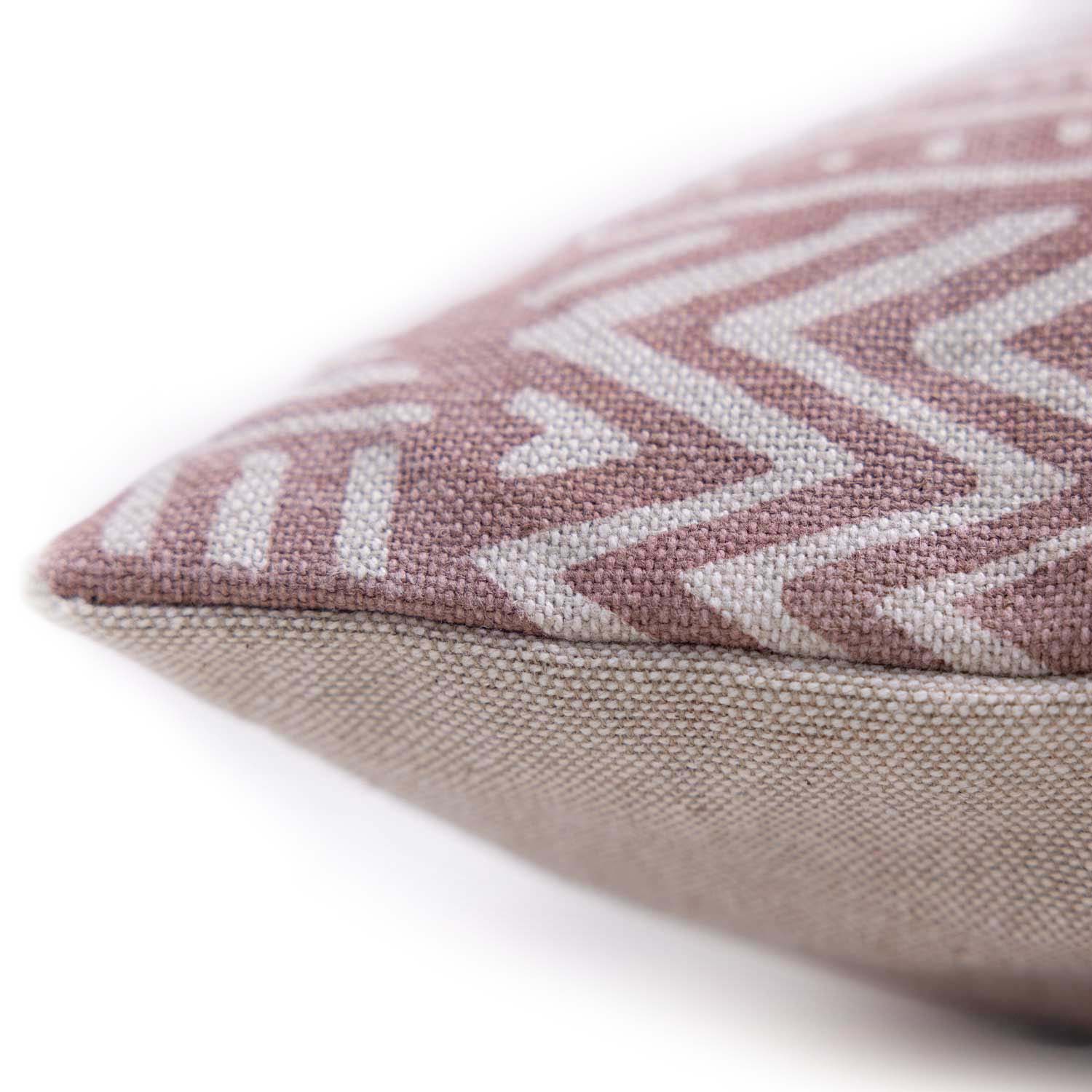Maze Cotton Linen Block Printed Cushion Cover