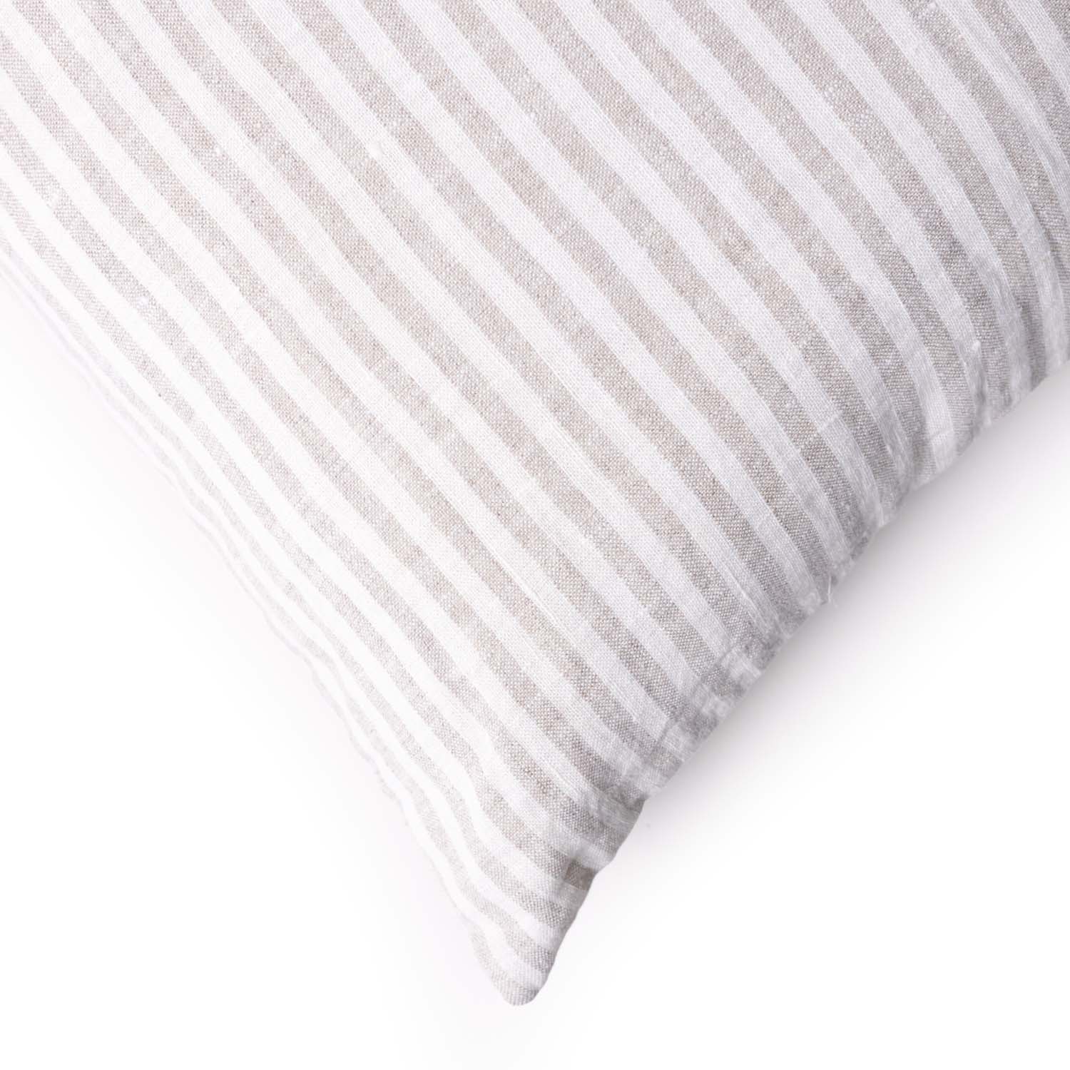 Linear Stripe Chambray Linen Cushion Cover