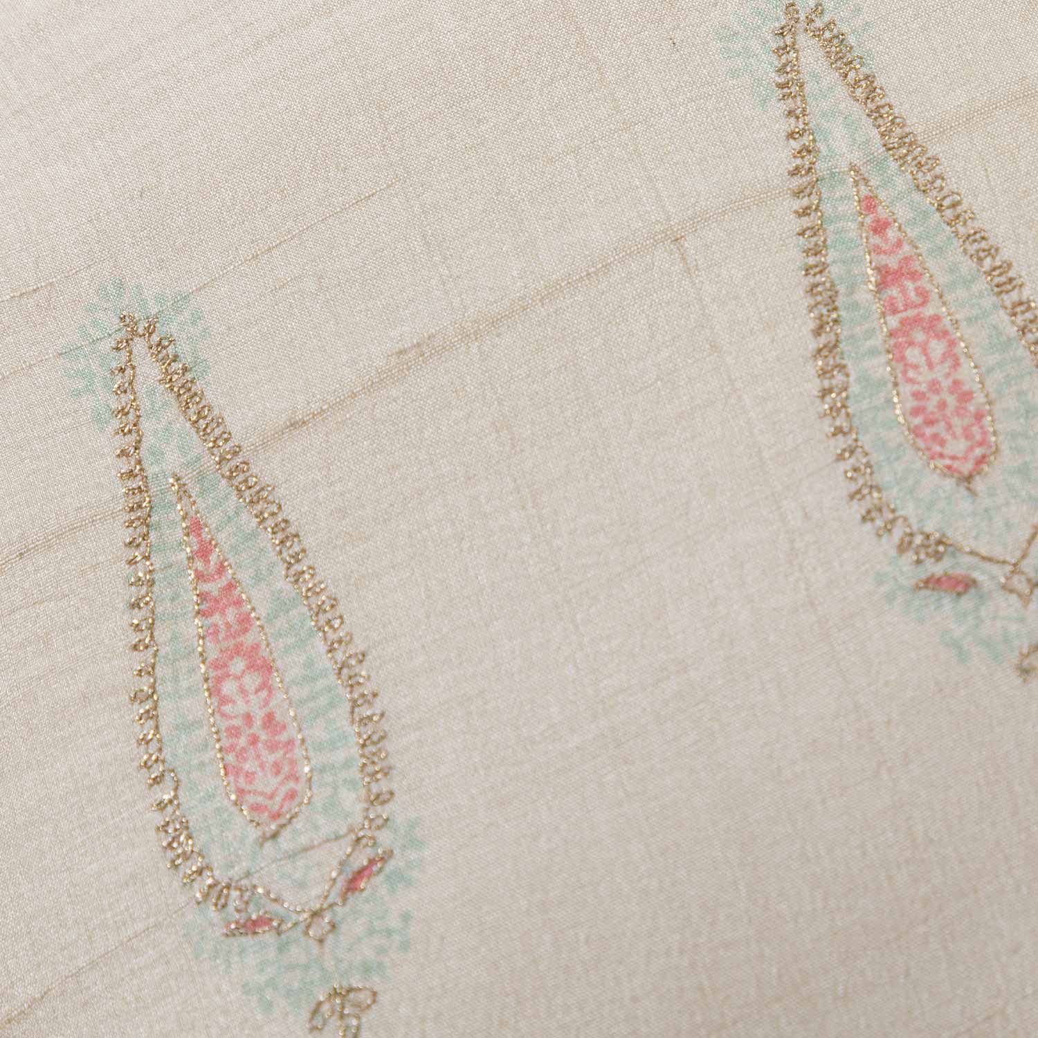 Raqeeb Silk Block Printed Cushion Cover