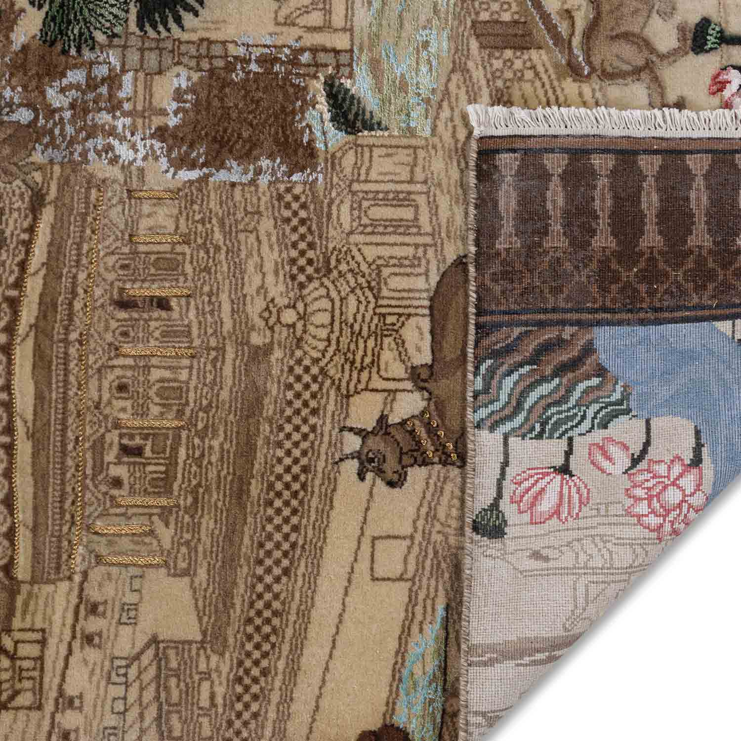 Journey Within Hand Knotted Woollen And Viscose Rug By Anita Dalmia