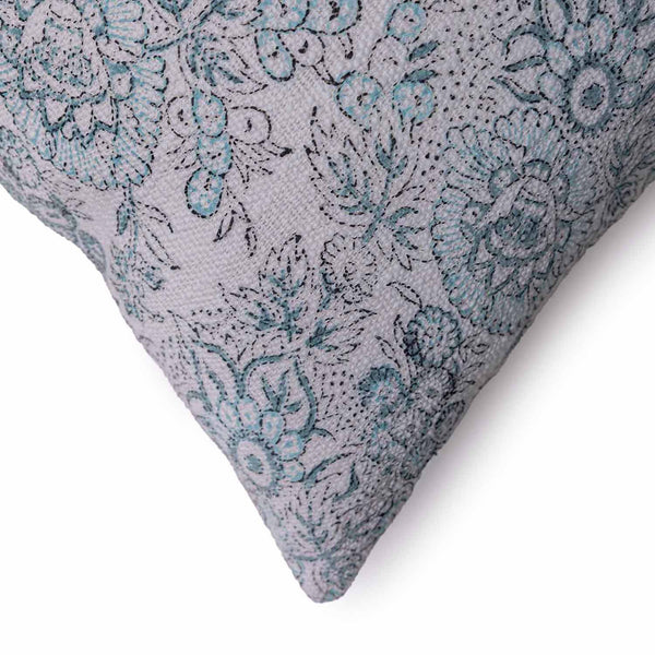 Reese digital printed cotton chambray cushion cover by Obeetee - detail view