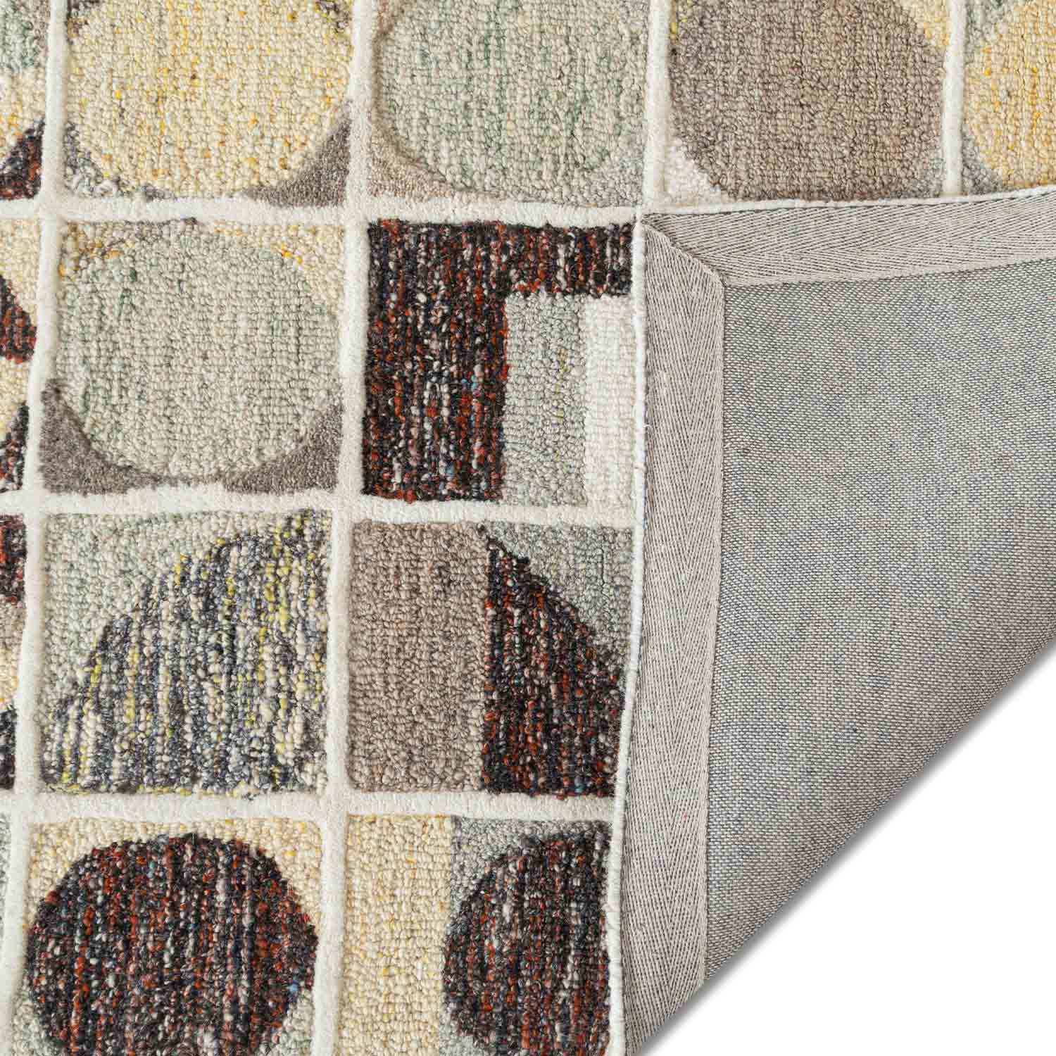 Sciotolli- Gold Hand Tufted Woollen Rug By Mariella Ienna