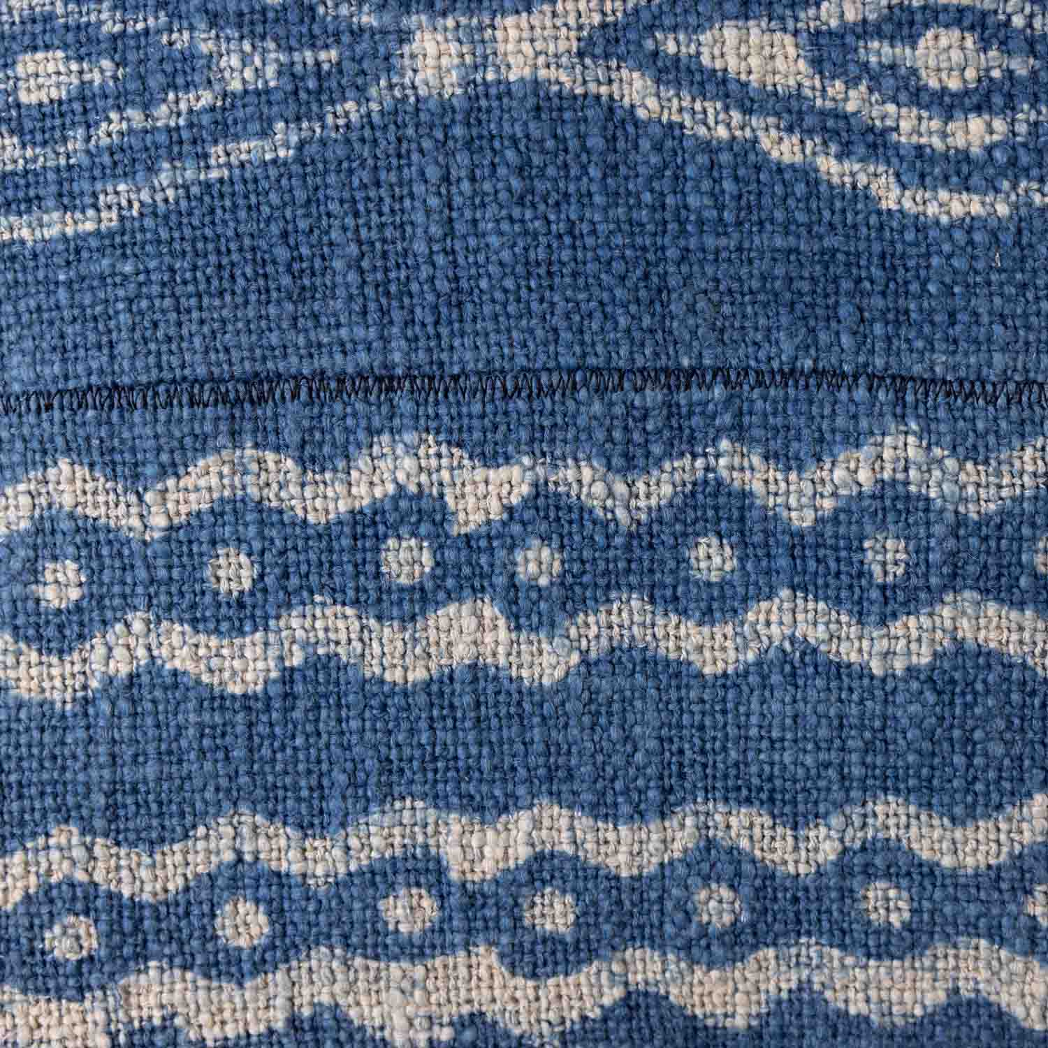 Mosaic Cotton Slub Dabu Block Printed Cushion Cover