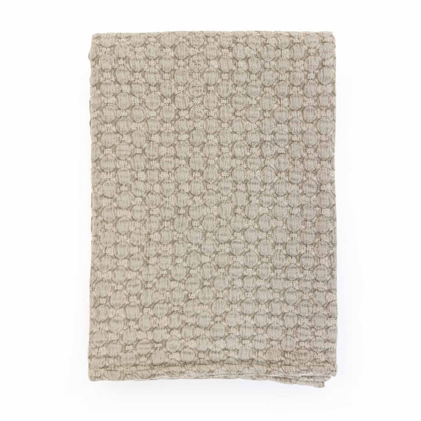 Chevron cotton jacquard throw by Obeetee - detail view