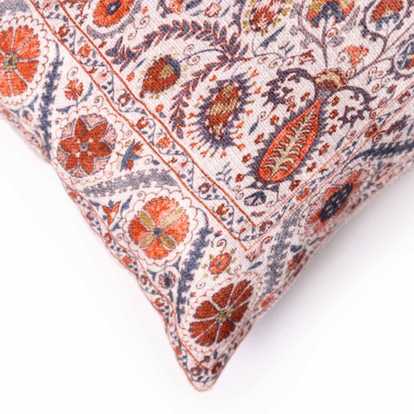 Ancestral digital printed cotton cushion cover by Obeetee - detail view