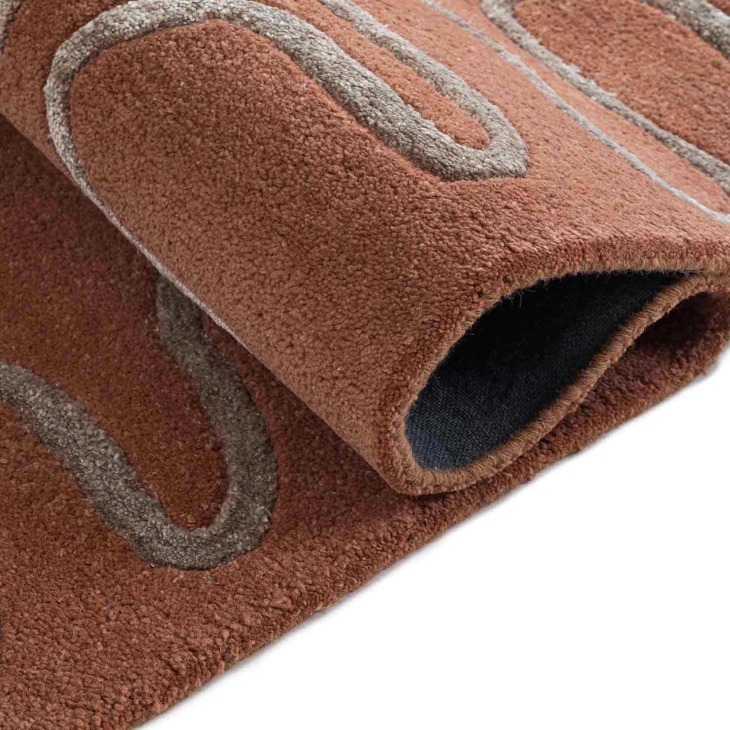 Roux Hand Tufted Woollen And Viscose Rug