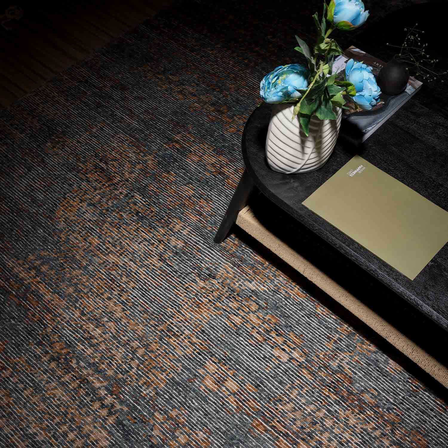 Terra Hand Knotted Viscose And Jute Rug