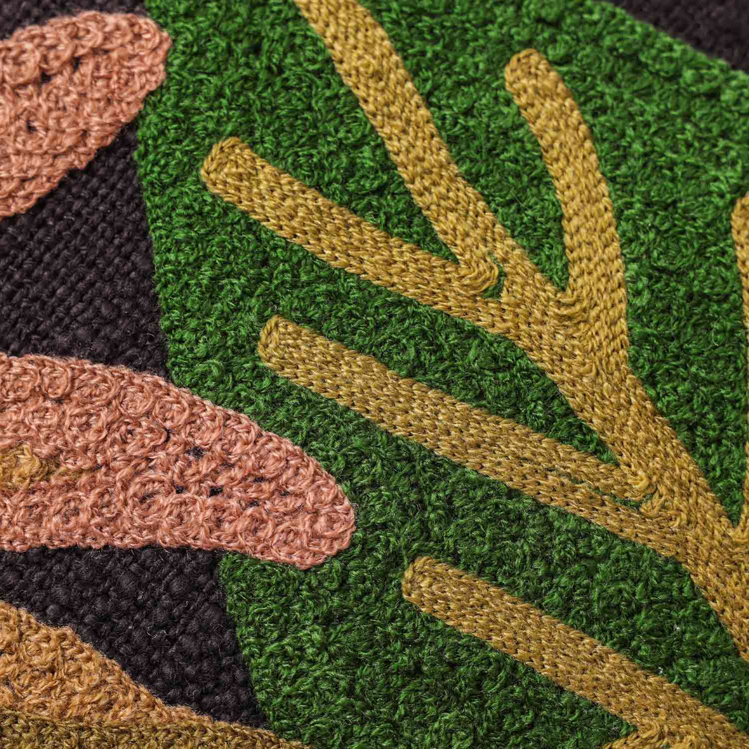 Chrysalis Slub Dyed and Embroidered Cotton Cushion Cover