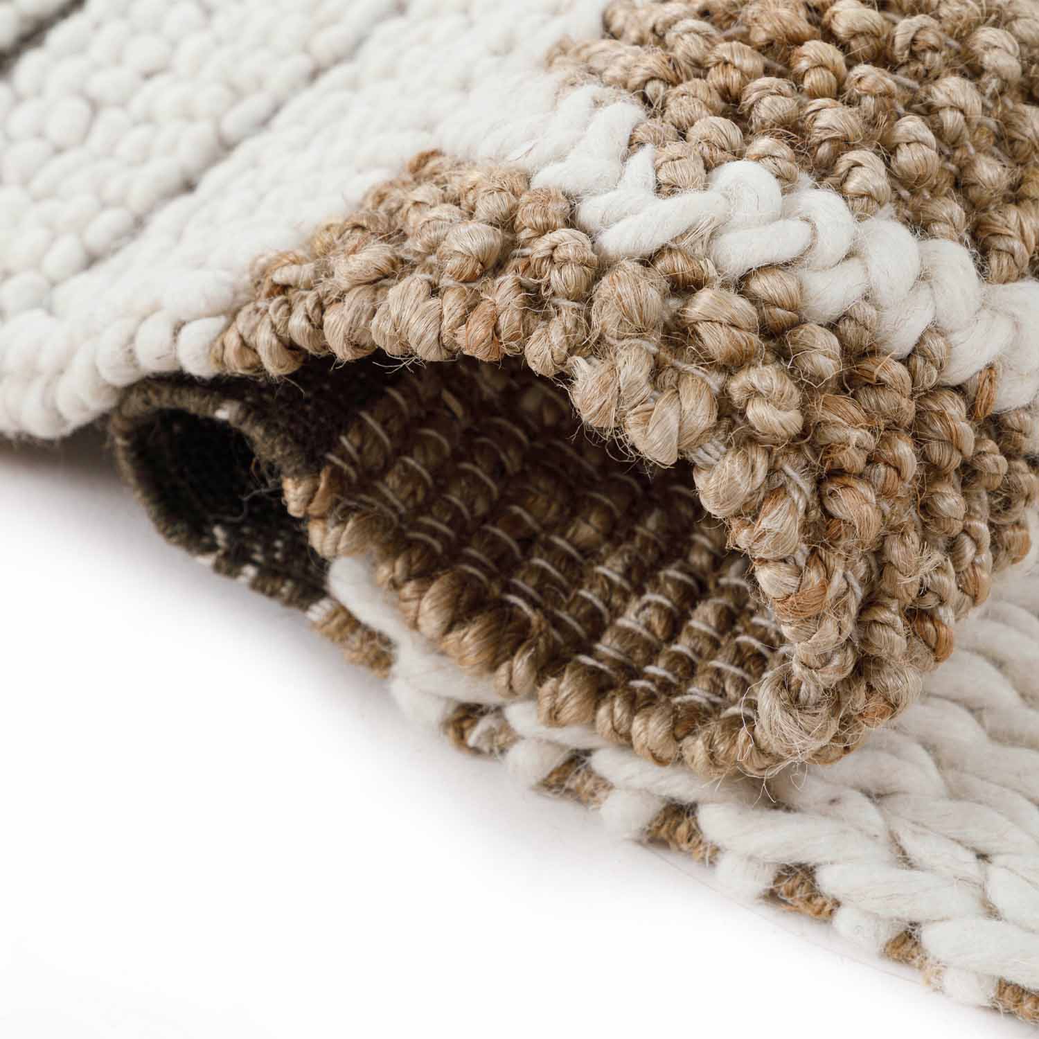 Fusion Flat Weave Wool And Jute Dhurrie