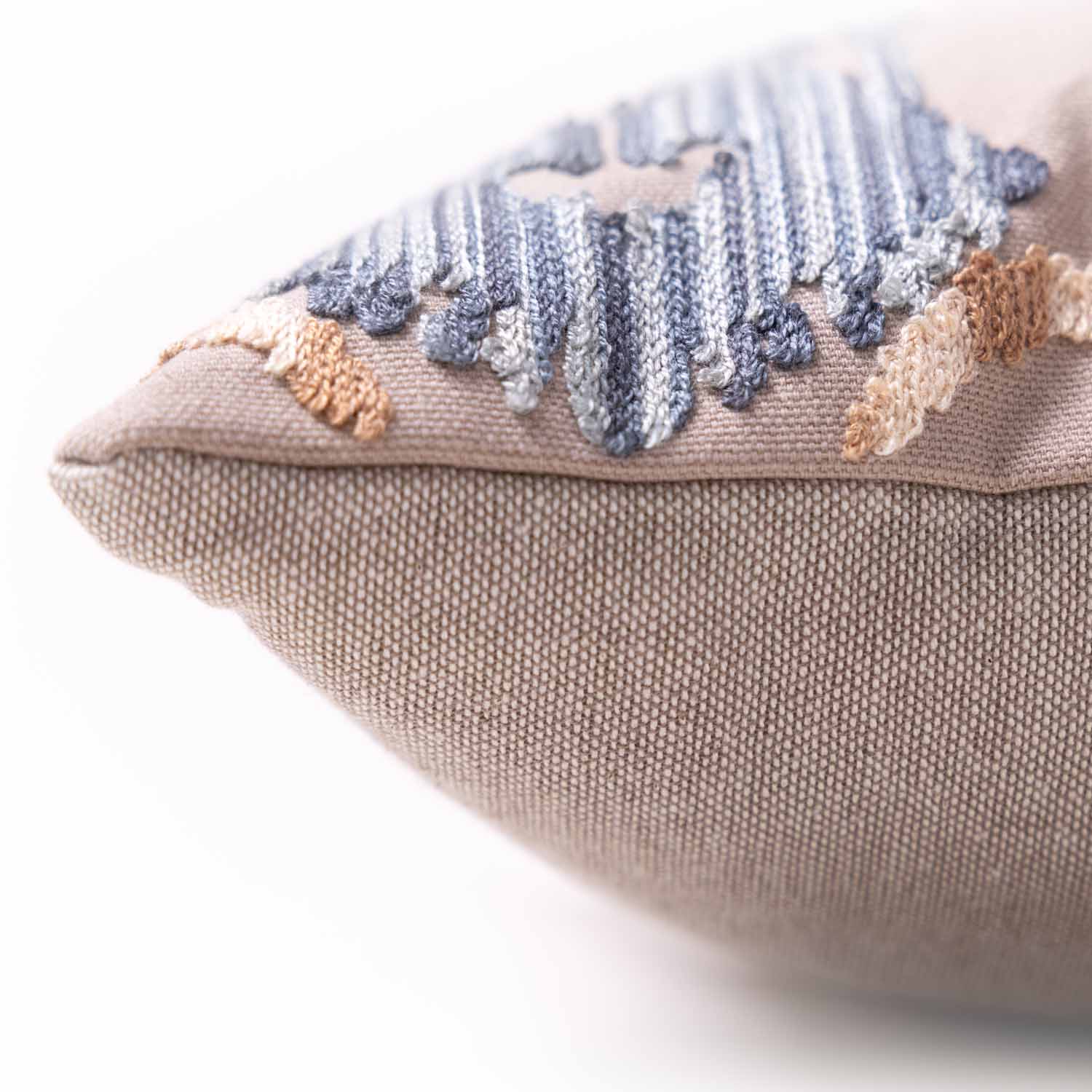 Mandira Ari Embroidered Cotton Lumbar Cushion Cover