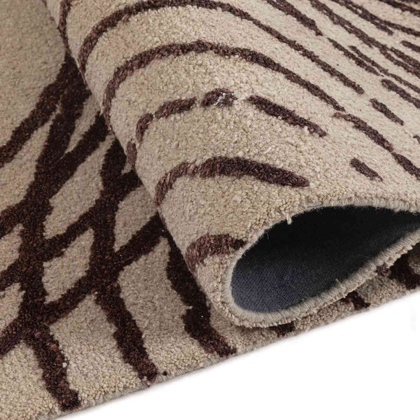 Merlot Hand Tufted Woollen And Viscose Rug