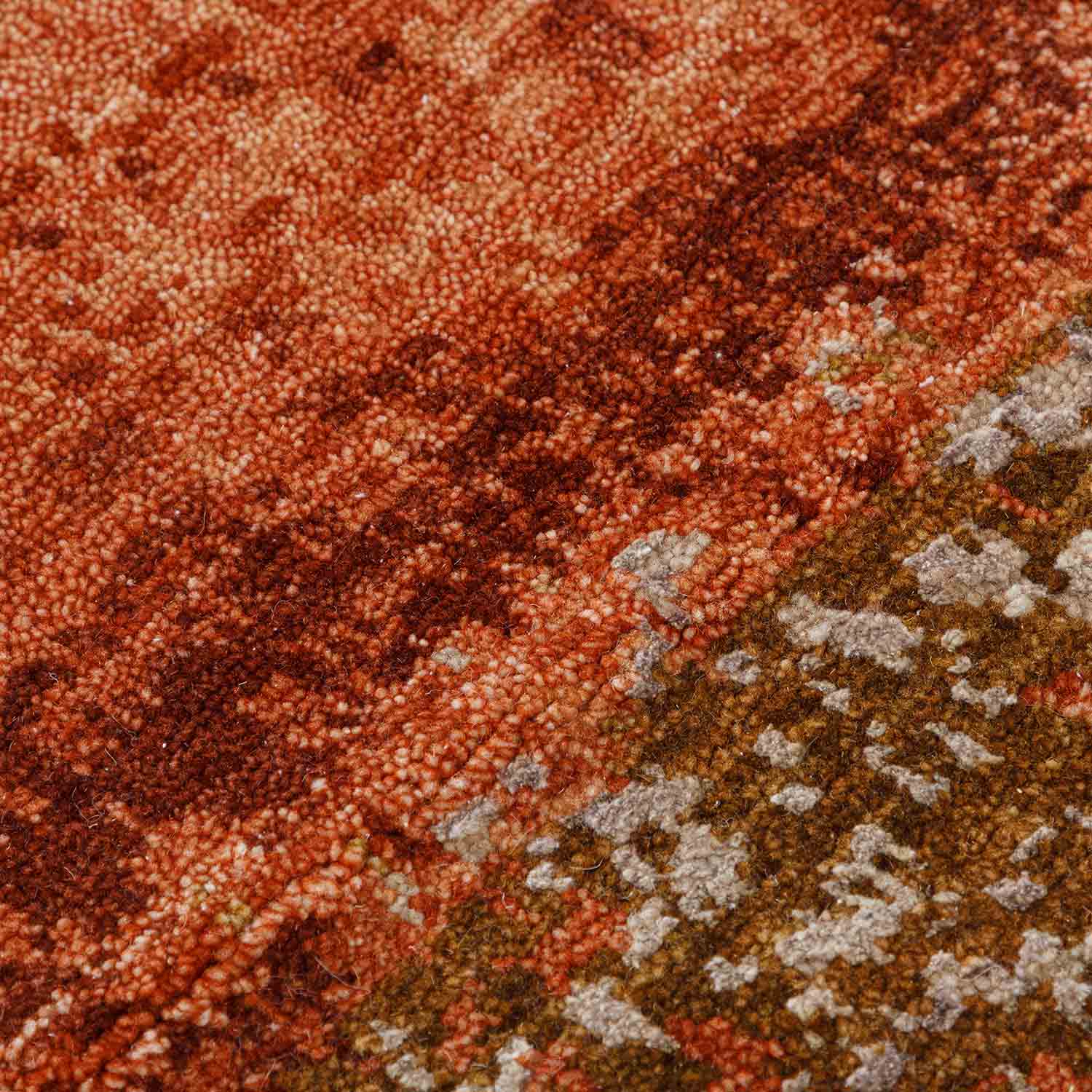 Sienna Hand Knotted Woollen And Silk Rug