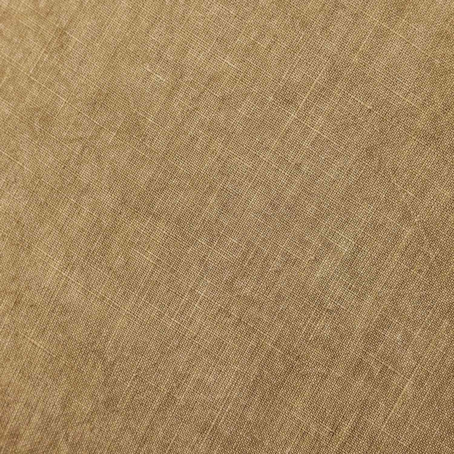 Olive Dyed Linen Solid Cushion Cover With Frills