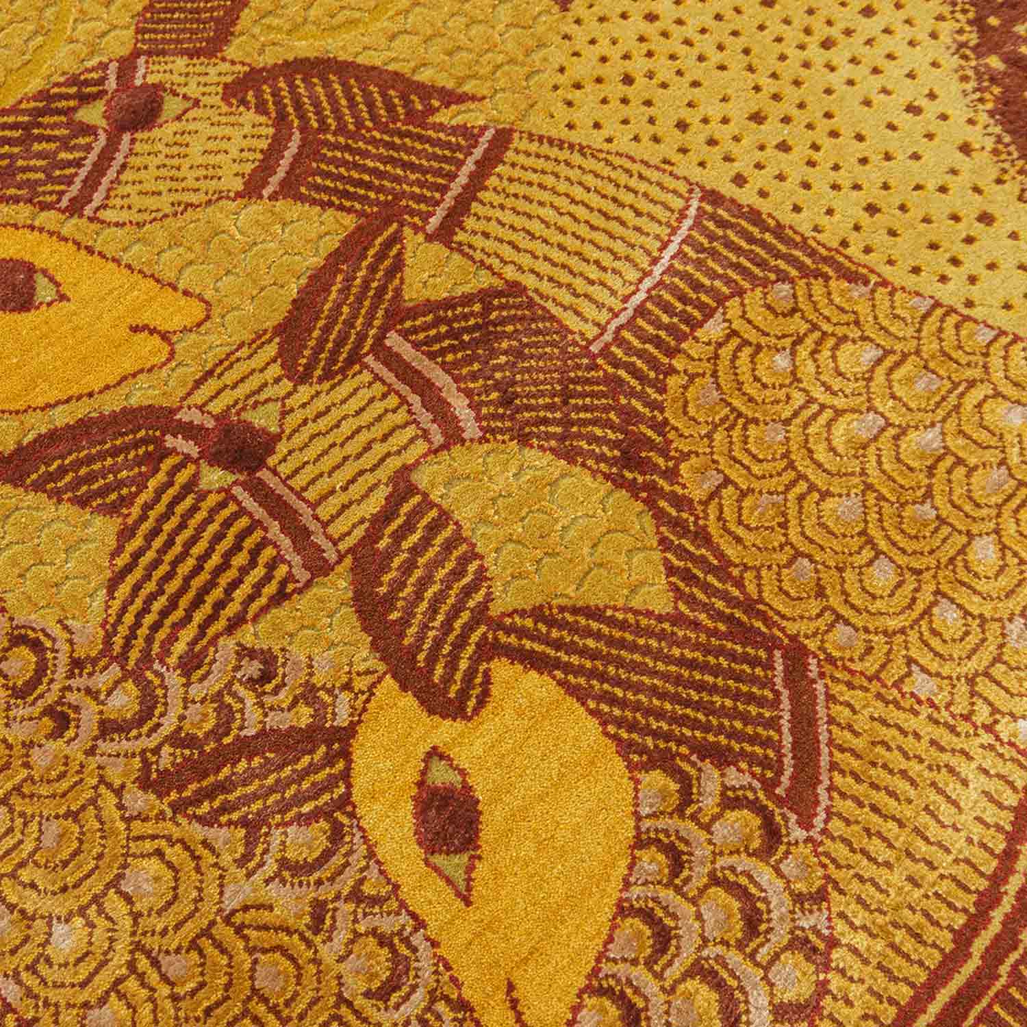 Mrigya Hand Knotted Woollen And Viscose Rug