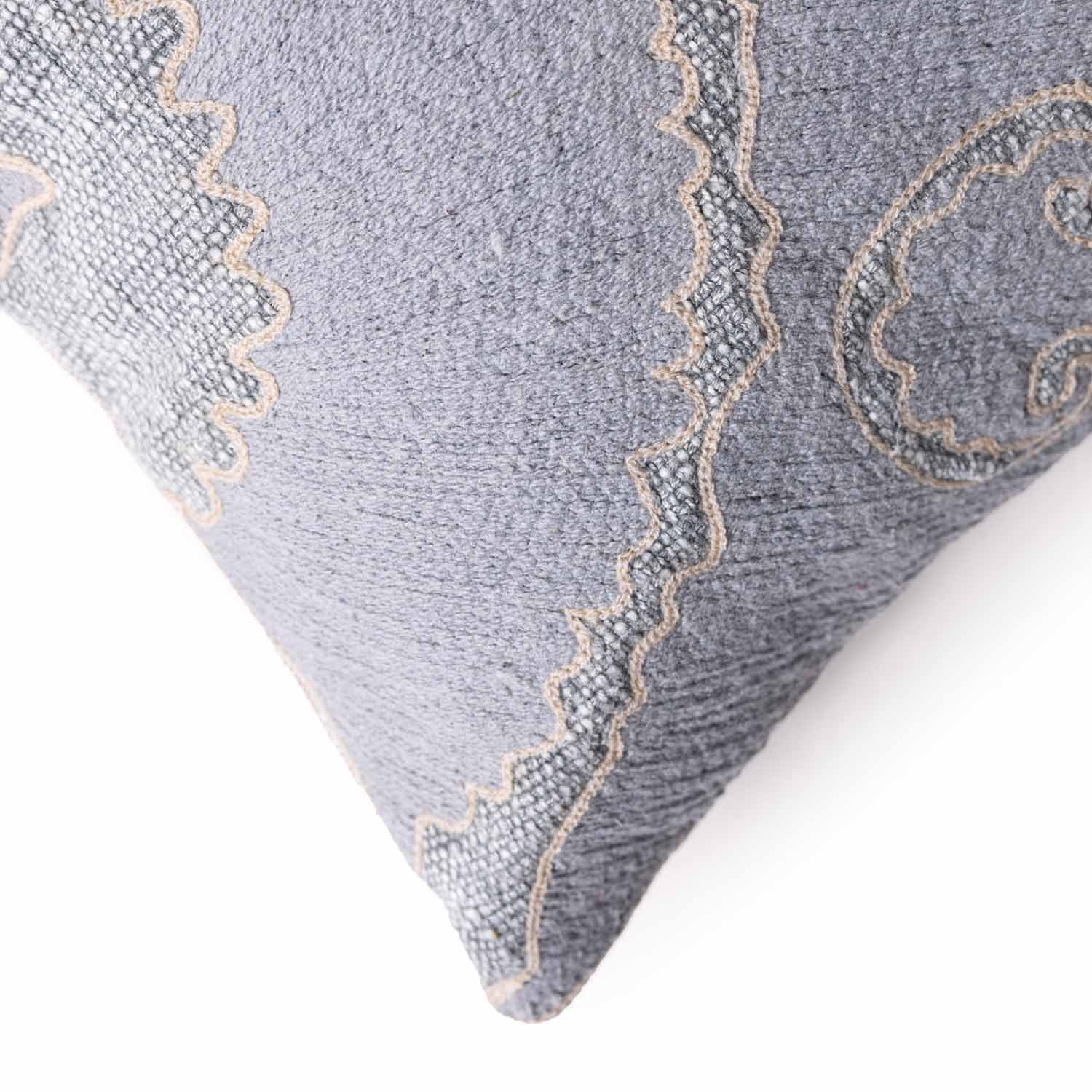 Shenai Embroidered Cotton Cushion Cover